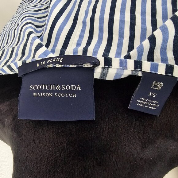 Scotch and Soda Women's Blue Stripped Shirt - Picture 5 of 8